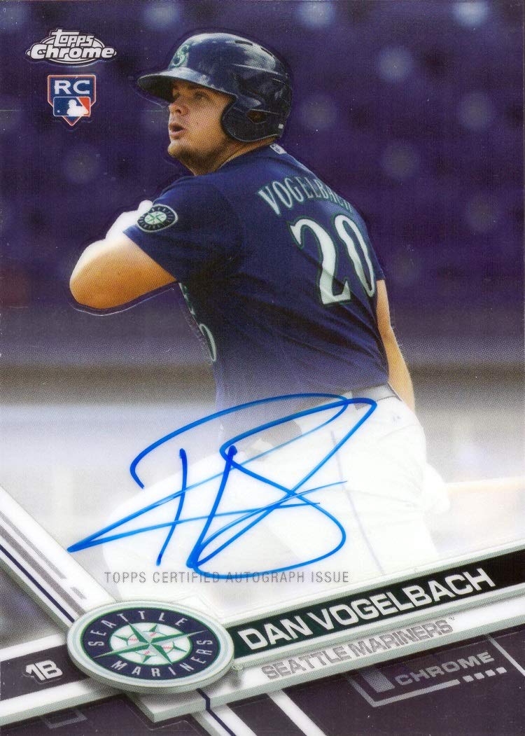 2017 Topps Chrome Baseball #RA-DV Dan Vogelbach Certified Autograph Rookie Card