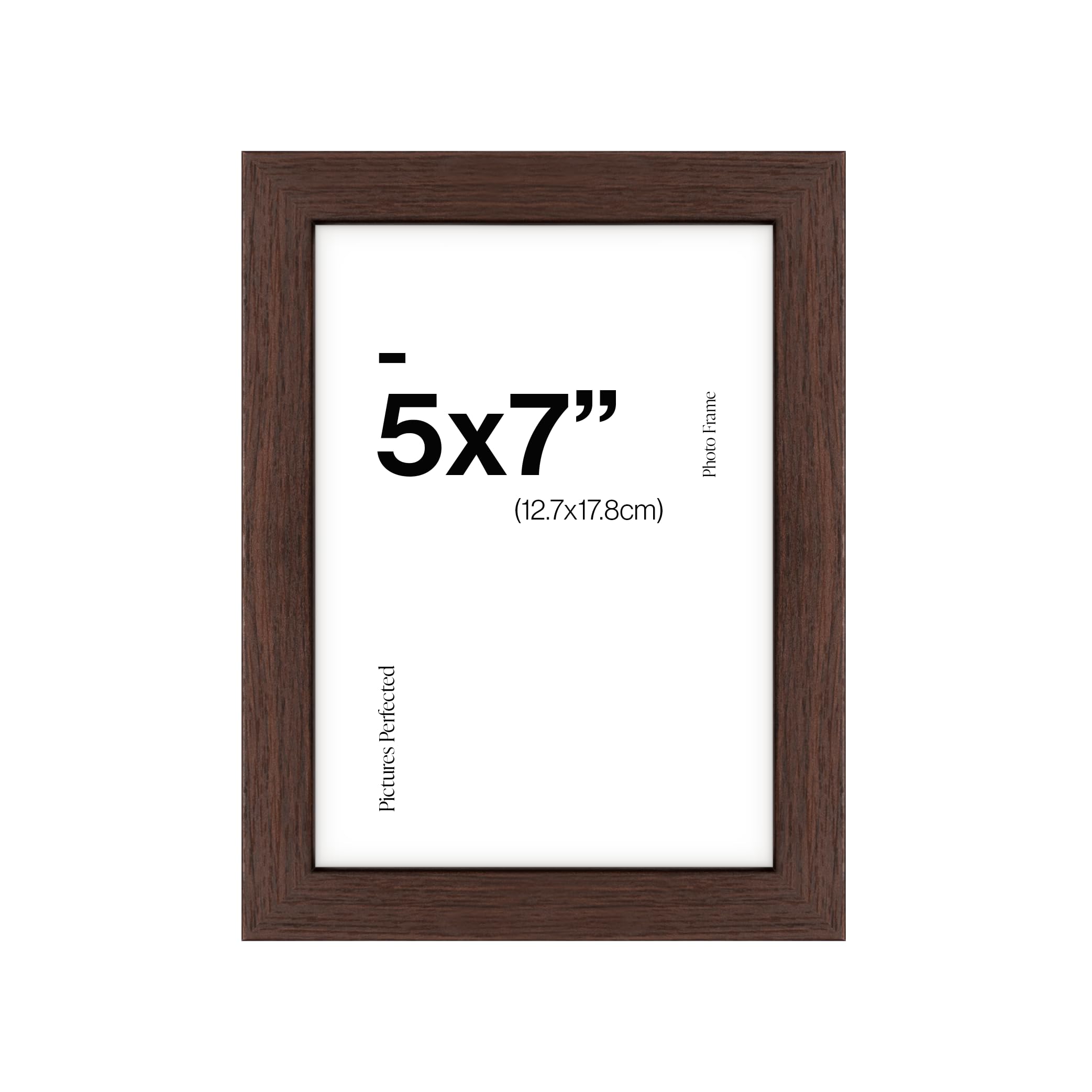 Contemporary Walnut 7x5 Wooden Photo Frame for 7x5 Photos or Pictures