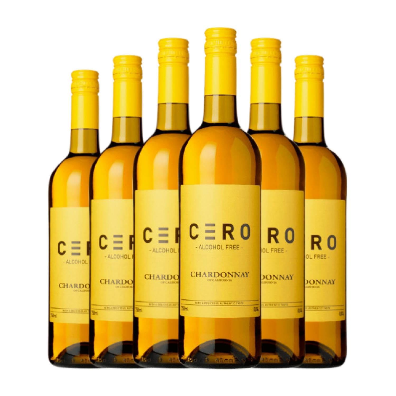 Cero Sin Alcohol Chardonnay 75 cl Vino blanco (Caja de 6 Botellas de 75 cl)