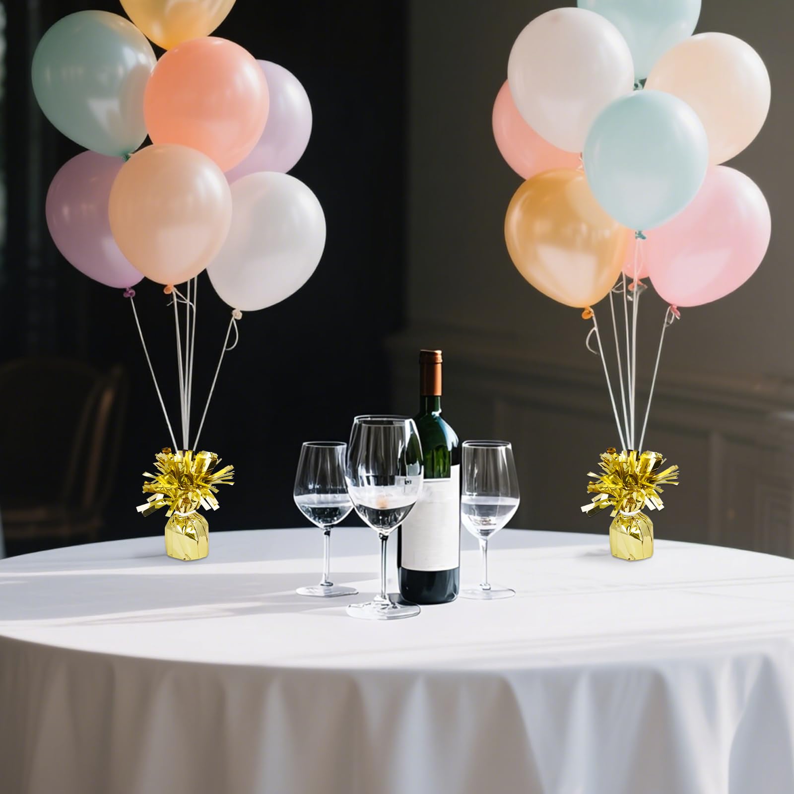24 pesi Pellicola di peso per Palloncini, oro e argento, Pesi pesanti per Palloncini per feste di compleanno, matrimonio, celebrazione, decorazione