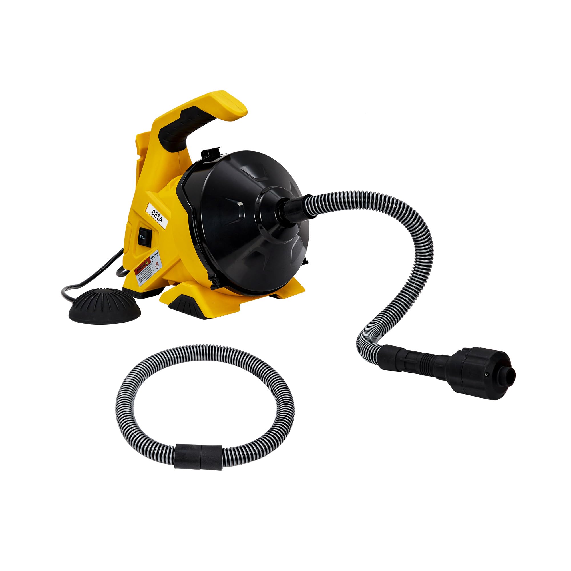 Sturatore Elettrico Professionale per Tubi, 9m/30Ft Cavo Rinforzato, Pedale di Comando, Ideale per Scarichi da 3/4" a 2", Perfetto per Lavandini, WC, Docce, Scarichi a Pavimento