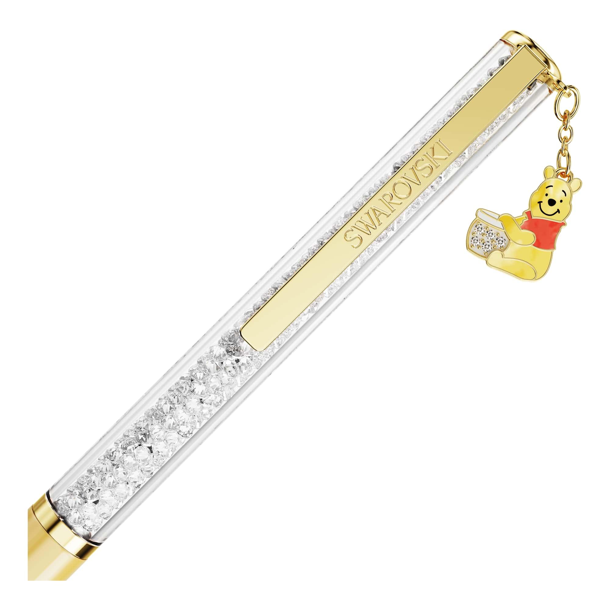 Swarovski Crystalline penna a sfera, Winnie the Pooh, Laccata gialla, Placcata oro