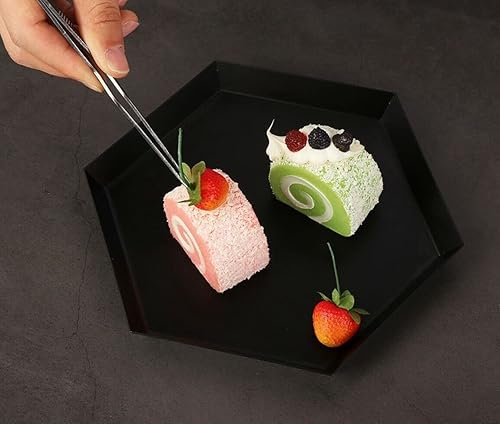 Miniatura 5 de Pinzas de precisión de acero inoxidable culinario profesional de 6.25 pulgadas, punta dentada, galvanizado/presentación de alimentos, pinzas para