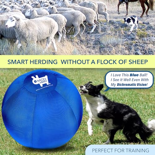 Race&Herd Herding Ball for Dogs Blue Heelers, Horse Ball & Ball Cover