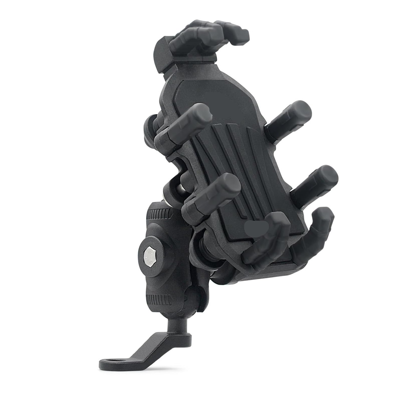 Support de Navigation Support De Téléphone Portable pour Moto Guidon en Aluminium Antivibration Navigateur GPS Mobile Miroirs Vélo(B)
