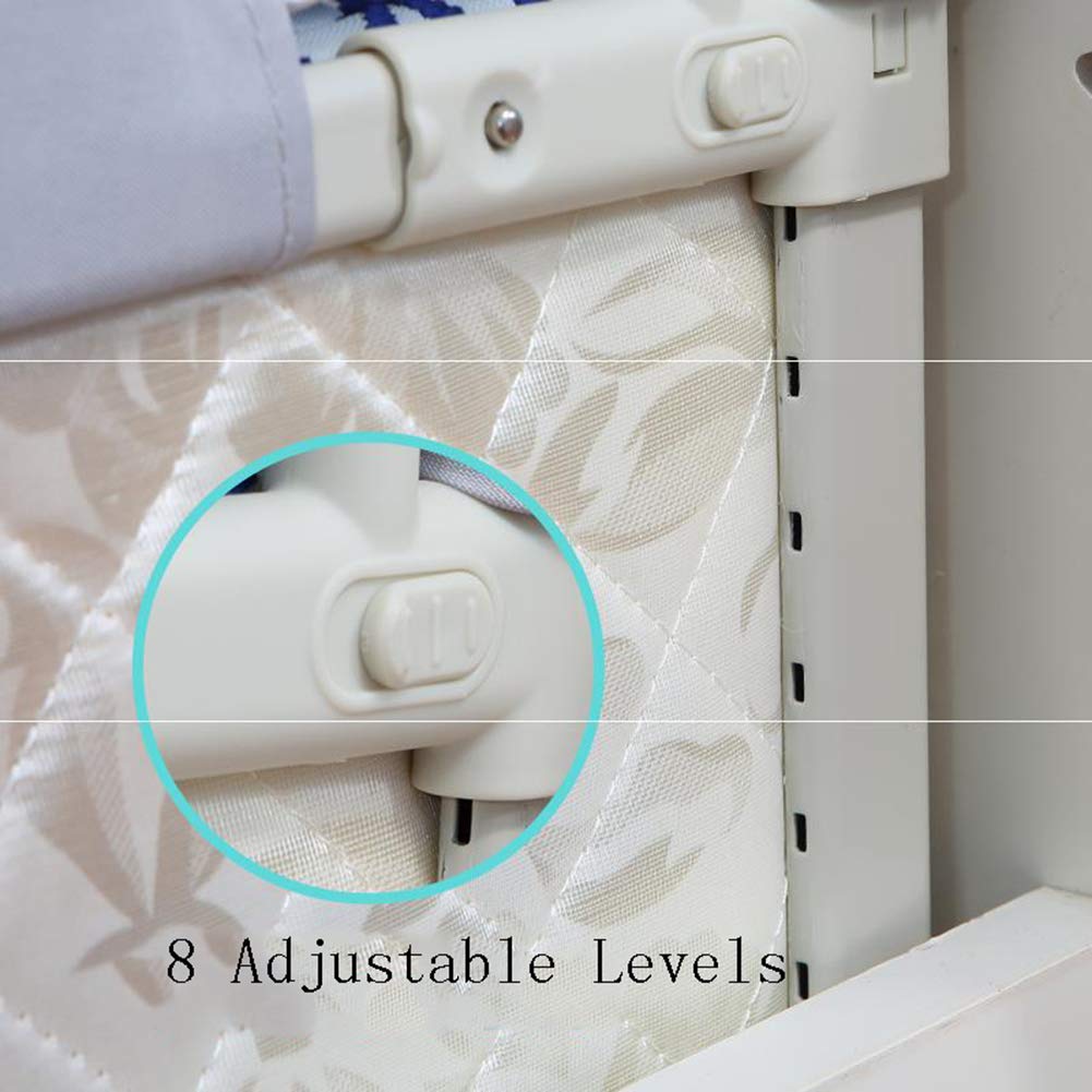 Sponde per Letto, sponda di Sicurezza per Letto, Protegge, Sollevamento Verticale con Doppia Chiusura, Realizzata in Rete, Design con Contenitore, Materasso Matrimoniale Queen e King Size, 7