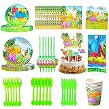 EXCELENTE CALIDAD: Este conjunto está hecho de materiales de la más alta calidad. Las servilletas son suaves, absorbentes y te encantará usarlas. Los últimos materiales ecológicos harán que estos platos y tazas no dañen la salud humana, degradables, y colores vivos.