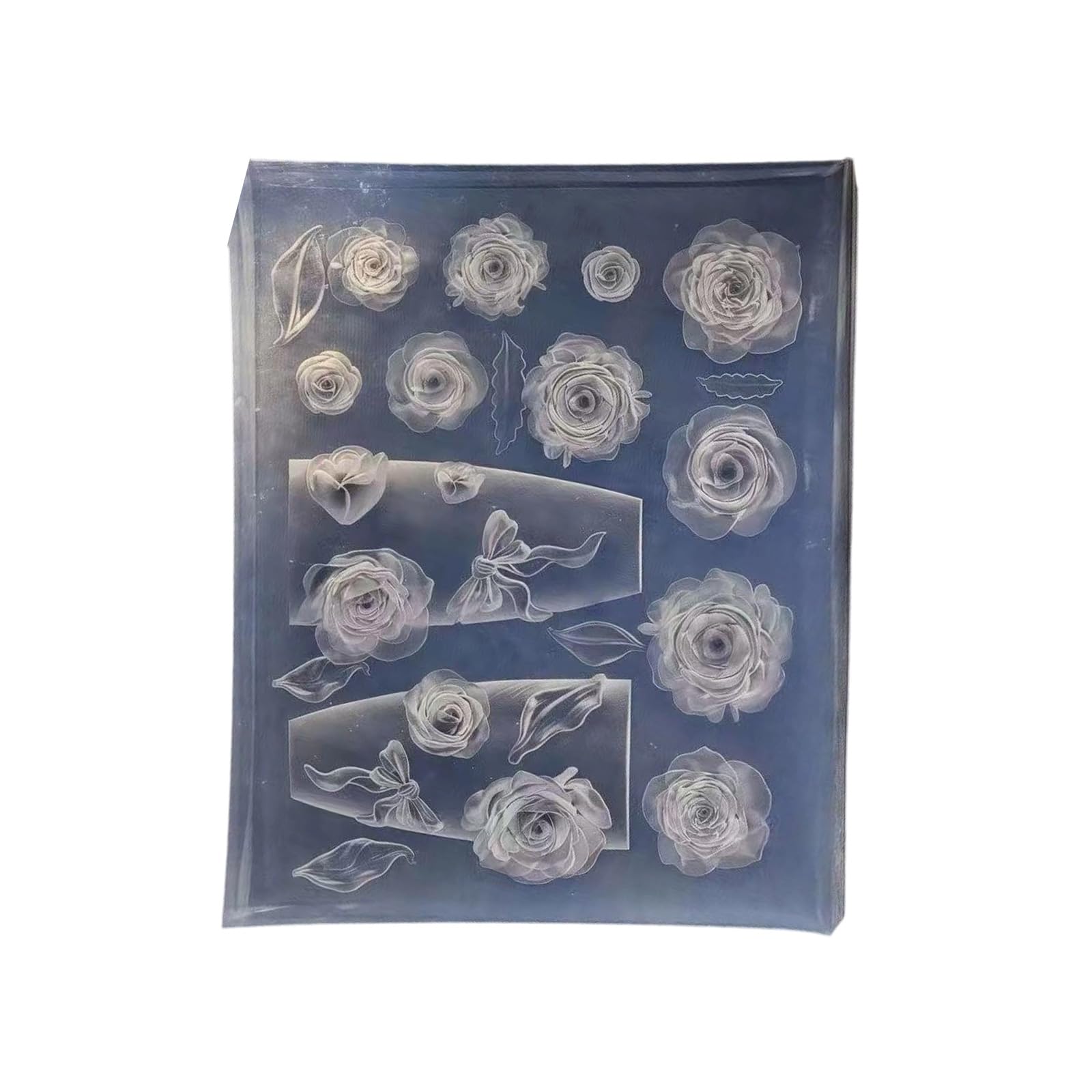 Maxtonser Silicone Nails Art Mold Accessory Delicate Shape 3D Nails Decorative Mold Silicone Texture for Various Nails Types