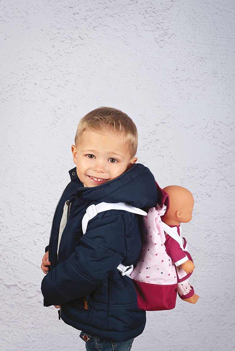 Smoby - Baby Nurse - Backpack - Baby Carrier + Integrated Bottle Holder - for Dolls and Dolls - Adjustable Straps - 220364WEB - Image 4