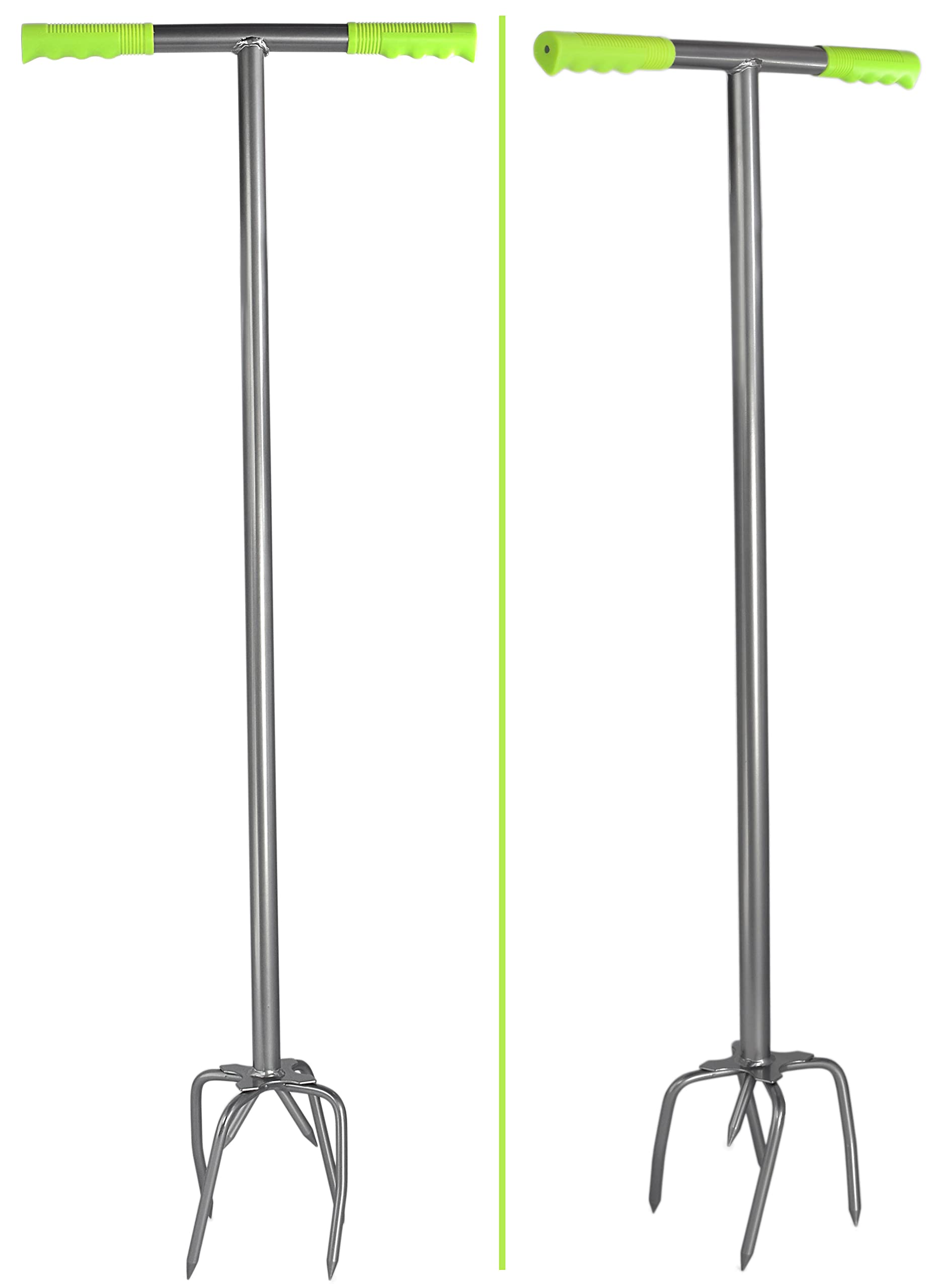 Gartenkralle mit 6 Zinken Unkrautkralle Boden Kultivator Erdkralle Bodenlockerer Grubber Gardenclaw Twist Tiller Vertikutierer Unkrautentferner Länge 97cm