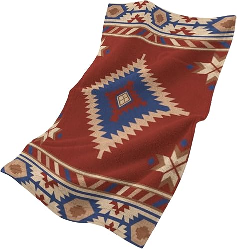 Miniatura 1 de Red Western - Juego de 2 toallas decorativas de mano azteca para baño, cocina, juego de toallas para la punta de los dedos, ideas de regalo de