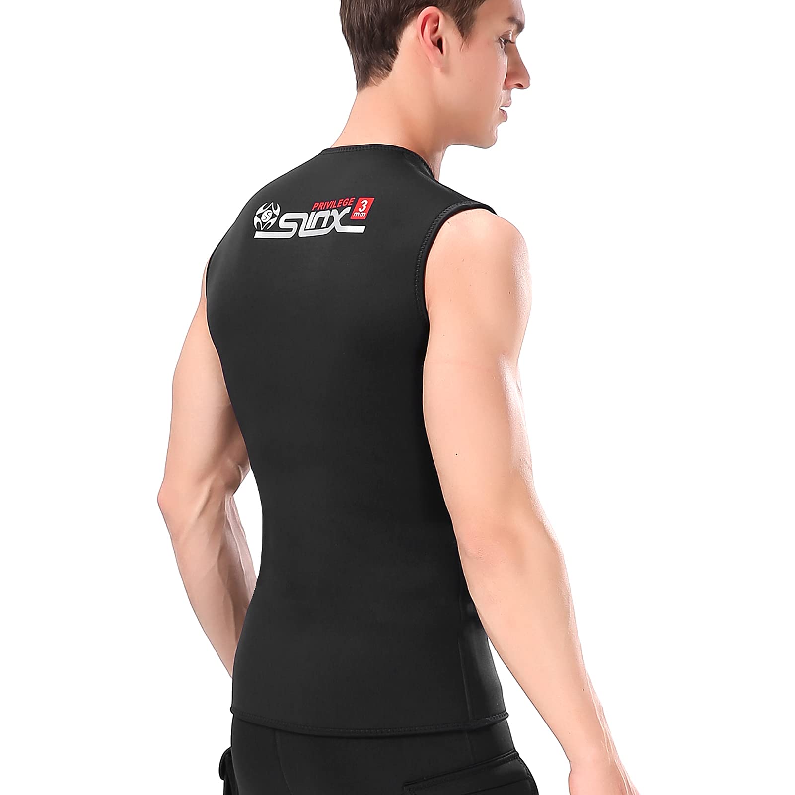 Chaleco para Bucear Térmico Cálido de Neopreno de 3 Mm para Bucear, Surfear, Nadar, Navegar, Hombres y Mujeres, Negro, 7 Tamaños