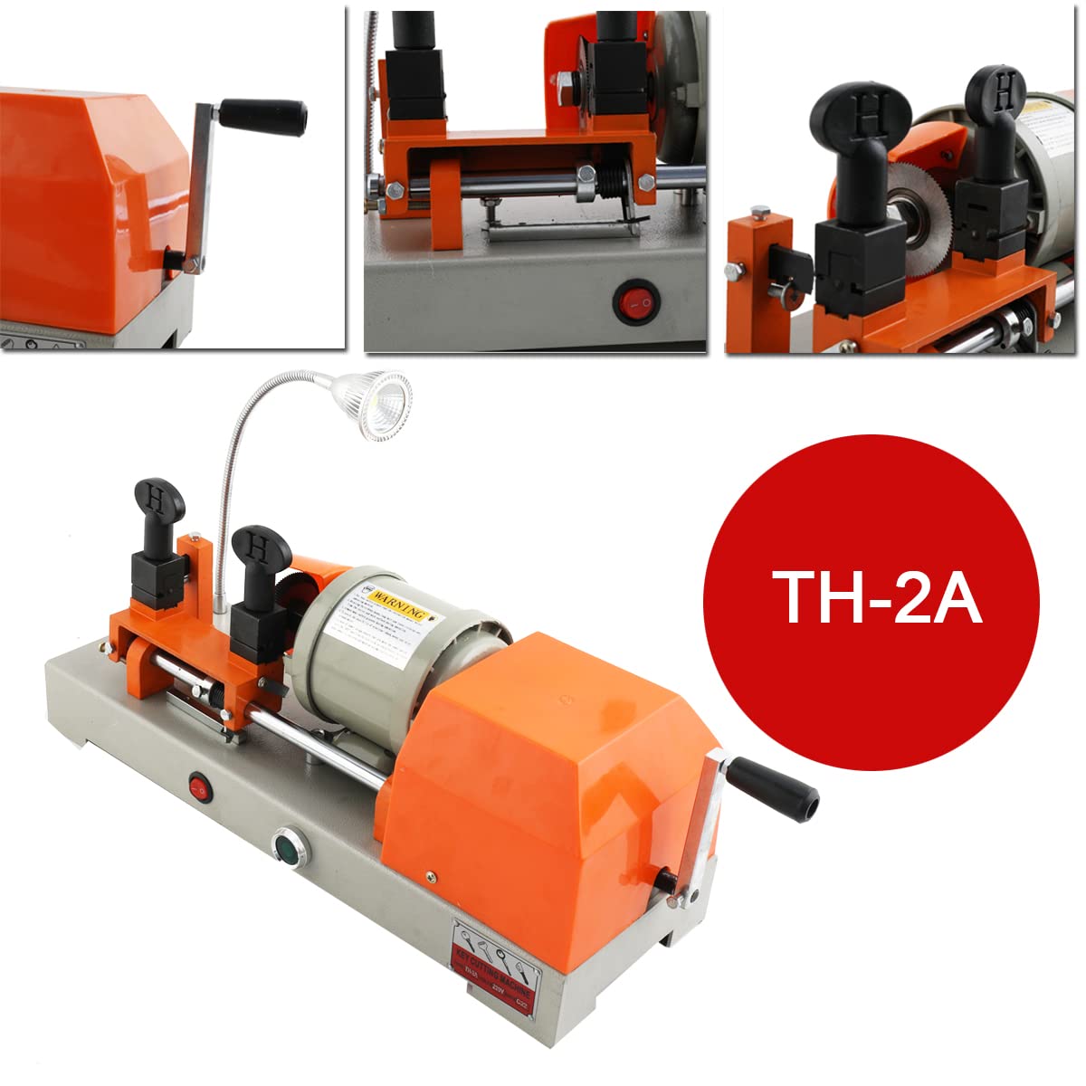 120W Horizontale Schlüsselmaschine mit LED-Licht 220V Schlüsselkopierer Key Cutting Machine Multifunktional Elektrisch Manuell Doppelte Horizontale Schlüssel Kopiermaschine