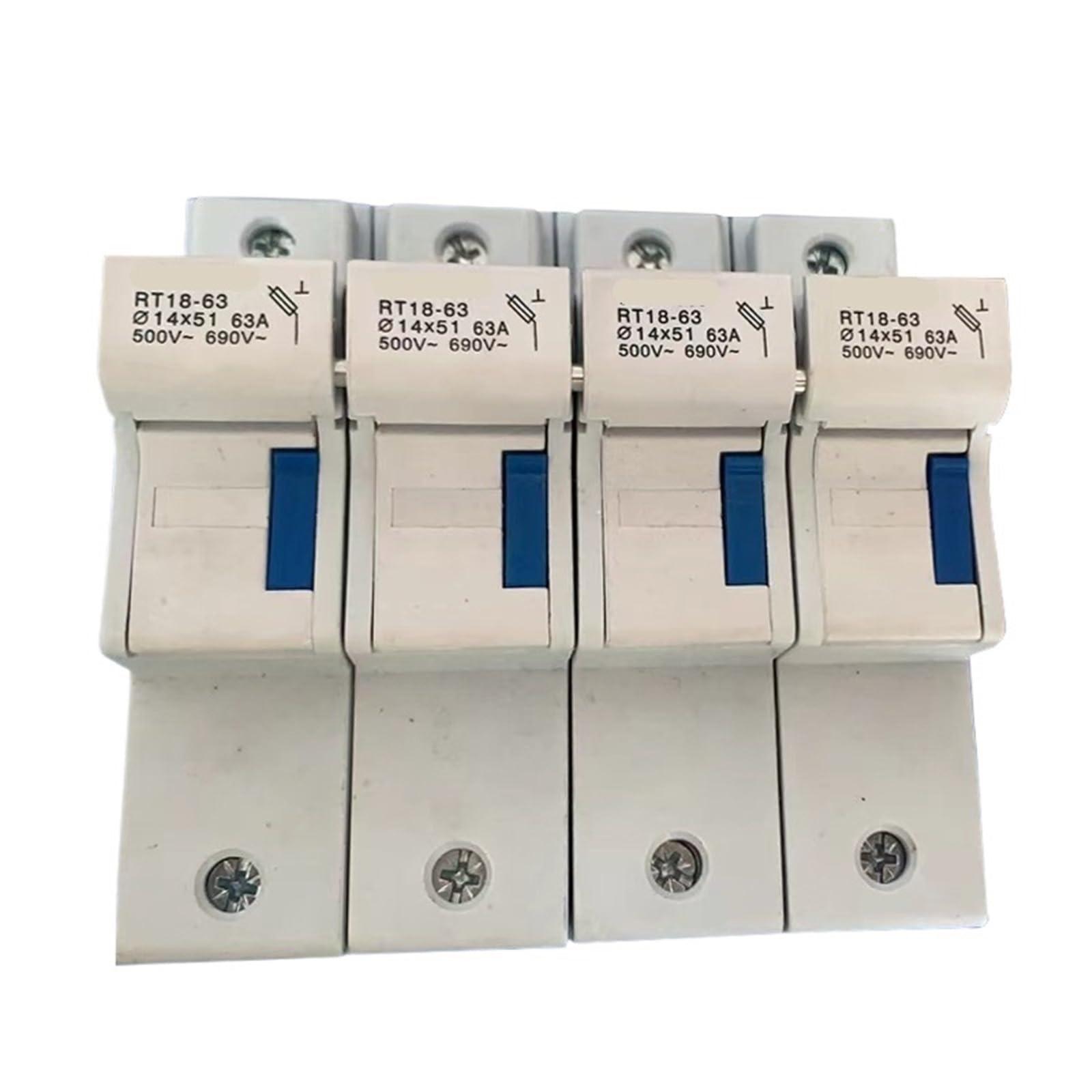 1 portafusibles RT18-63 4P R016 14 * 51 tipo riel guía 63A 500V-690V