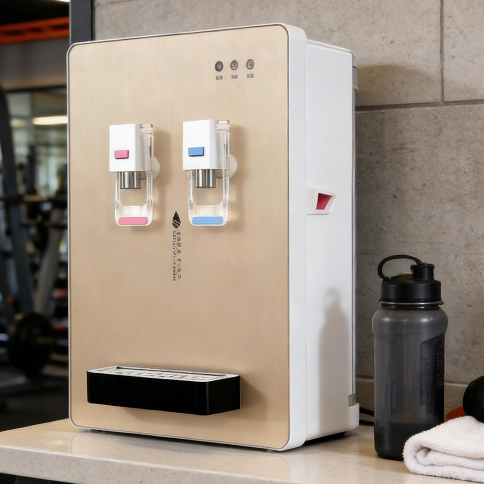Dispensador de agua montado en la pared con temperaturas frías y calientes, protección segura contra quemaduras en seco, para oficina y uso doméstico