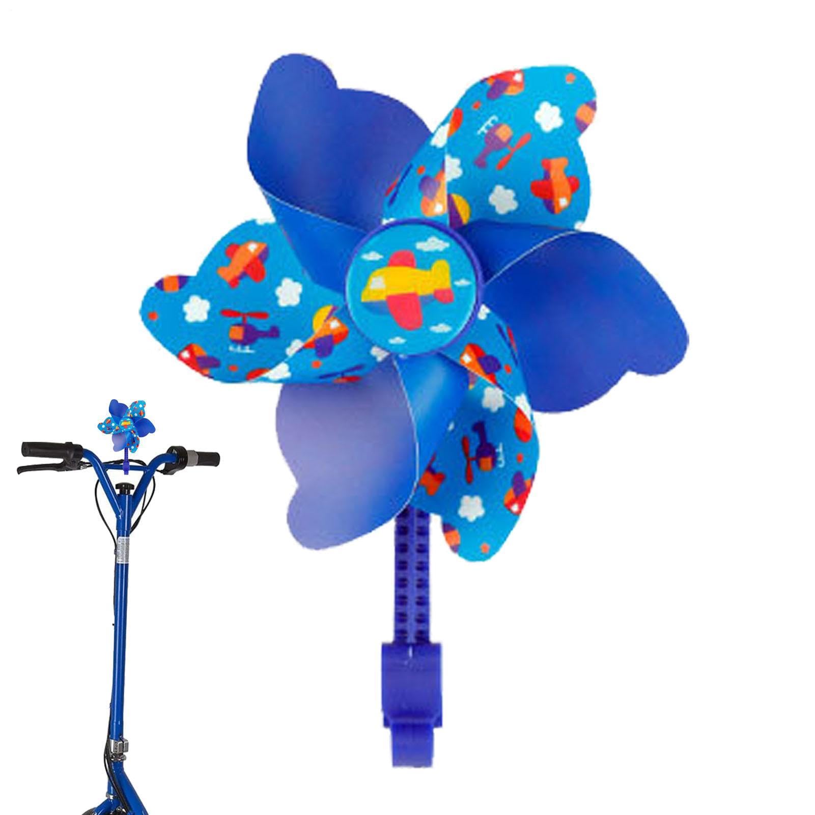 Molinillo de viento para bicicleta infantil, molino de viento, manillar de bicicleta para niños, rueda de pinwheel, resistente a los rayos UV y a la intemperie, decoración de molinos de viento de