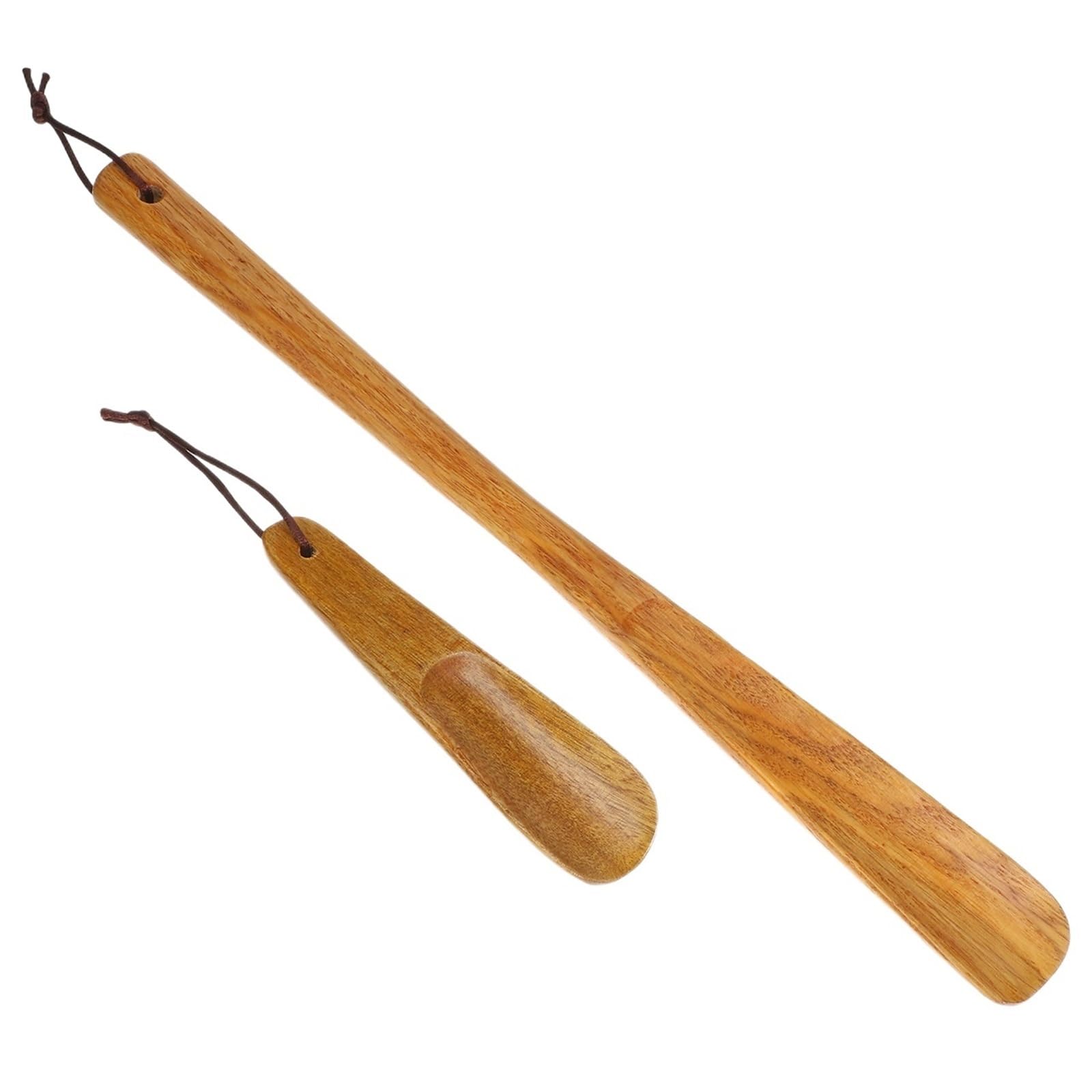 2 uds calzador de madera mango largo y corto fácil de usar ayudante for hombres mujeres ancianos calzador