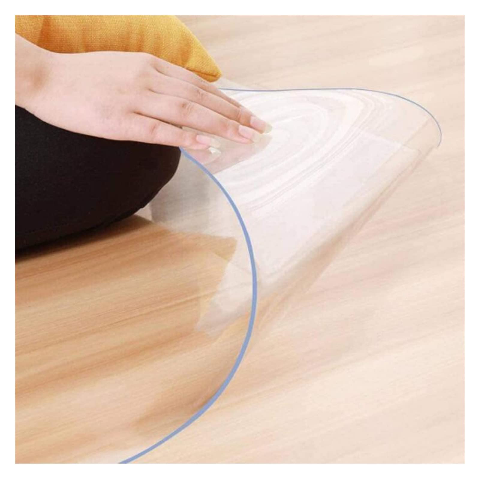 Protector de Piso de plástico de Vinilo Transparente, tapete de Rueda Deslizante de PVC, Protector para Pisos de Madera, Cubierta Protectora de Alfombra de Vinilo de plástico Transparente, Apto para