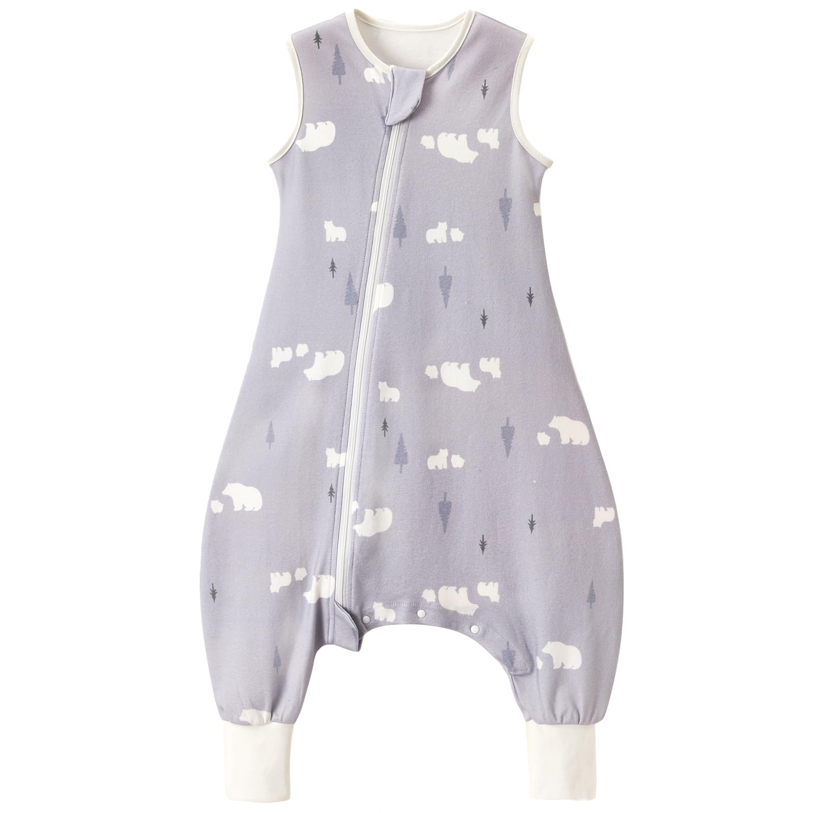 Nivolltha Superweich Baby Schlafsack mit Füßen aus 100% Baumwolle, Atmungsaktiv Schlafsack mit Beinen für Neugeborene und Kinder