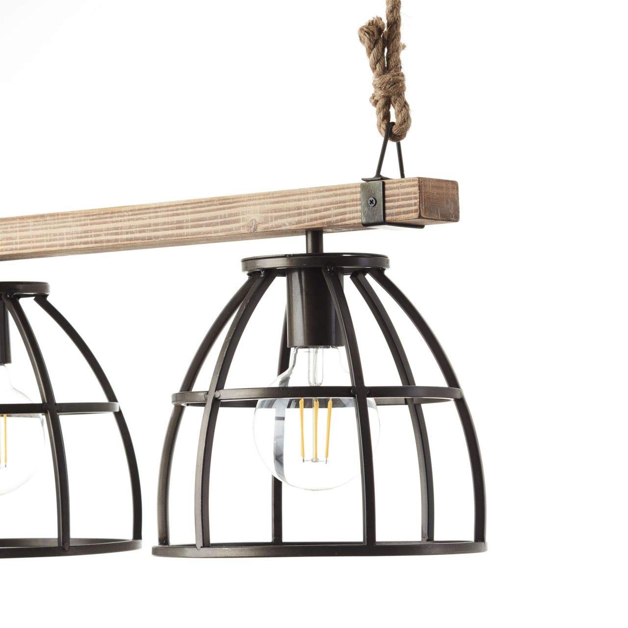 BRILLIANT Lampe Matrix Suspension 4 Ampoules Rouille