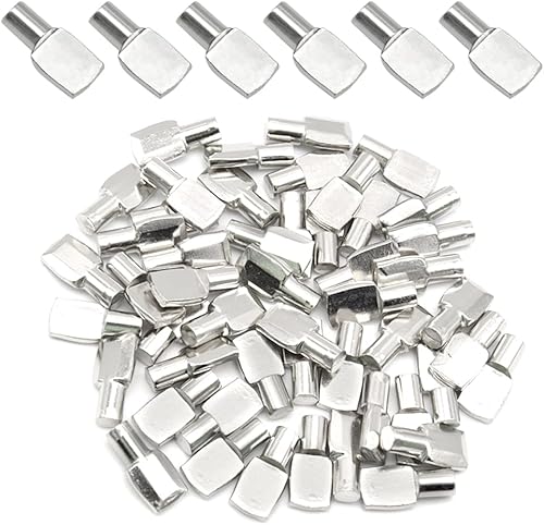 50 clavijas de estante de 0.276 x 0.945 in, clavijas de soporte de estante de metal, clavijas de estante de gabinete para estantes, muebles,