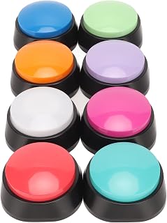 Botão de treinamento para animais de estimação, botão de gravação de voz de tamanho compacto Gravação de palavras específicas 8 PCS Som claro 30 segundos Seguro Fácil de transportar para