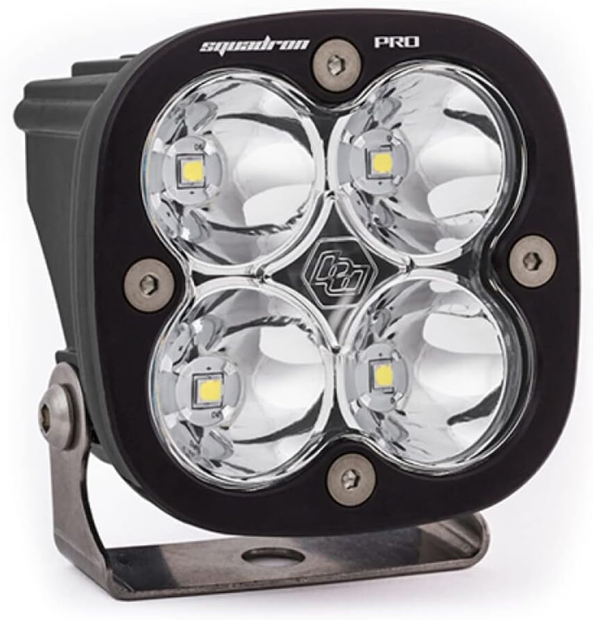 Baja Designs Squadron Pro Black LED Light Pod (Spot; Amber)