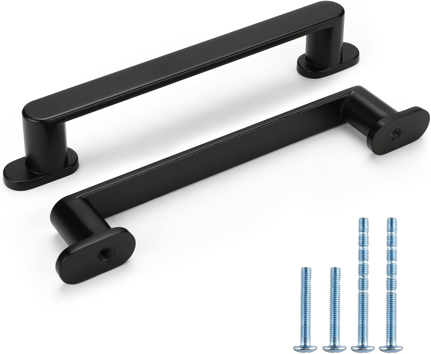 Rergy 10 Pack Kitchen Handles Matte Black Pulls Black