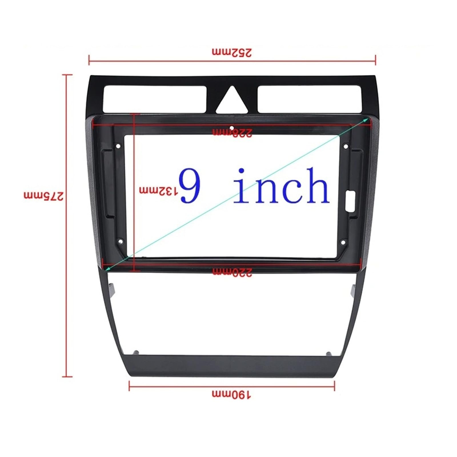 Mascherina Autoradio Cornice Stereo Car Audio 9 "Grande Schermo Dvd Fascia Telaio Adattatore 2Din Dash Pannello di Installazione Kit per A6 per C5 1998-2004