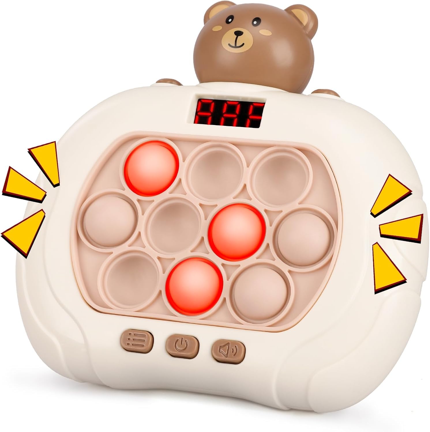 Chocozone Fast Push Pop It Game Light-up Bubble Pop Fidget Toy for Kids and Adults Four Modes Push Button Game with Lights & Music Toys for 4+ Years Old Boys & Girl ( Duck) (Teddy)-image-29