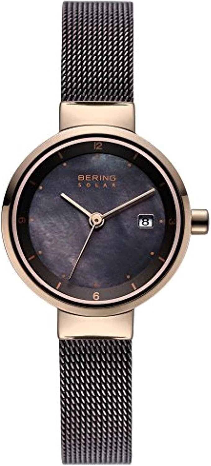 BERING Donna Analogico Solare Orologio con Cinturino in Acciaio inossidabile Cinturino e Vetro zaffiro BERING Donna Analogico Solare Orologio con Cinturino in Acciaio inossidabile Cinturino e Vetro zaffiro
