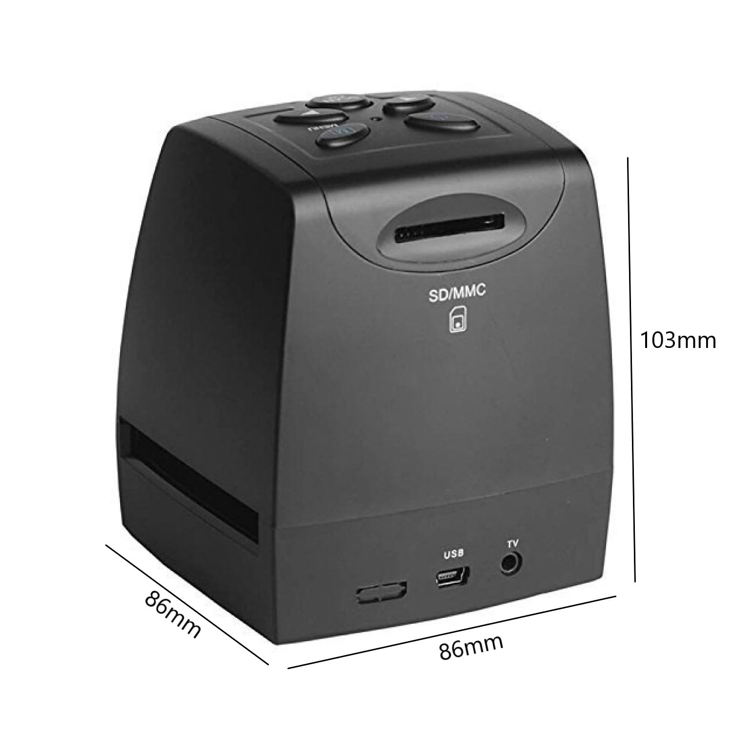 Scanner de Diapositives et négatifs 35mm, écran LCD 2,4", Scanner de Films Autonome 1800 DPI USB 2.0, numériseur Compatible Windows/Mac – Convertir sur PC