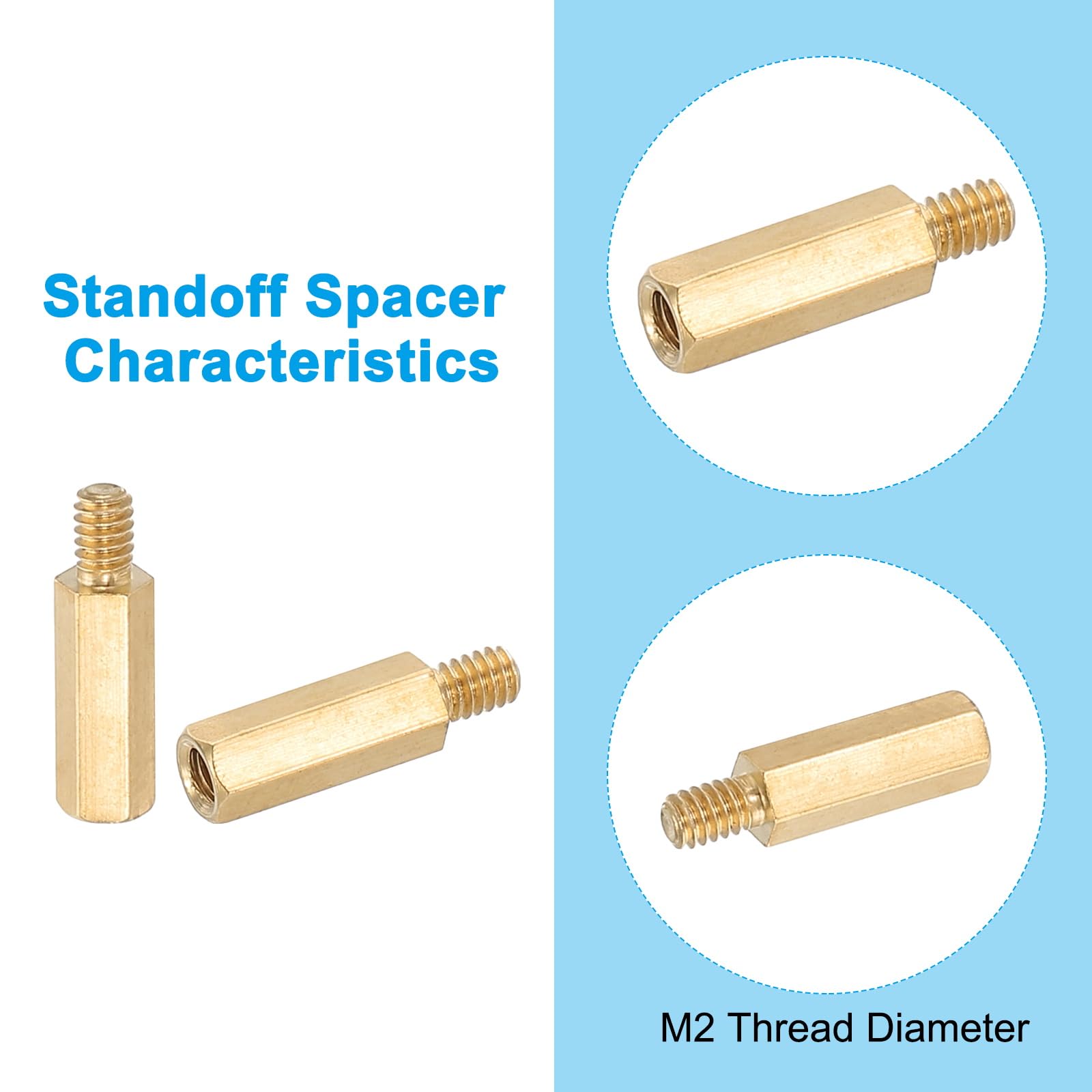 PATIKIL M2+3mm Standoff Screws - Image 3