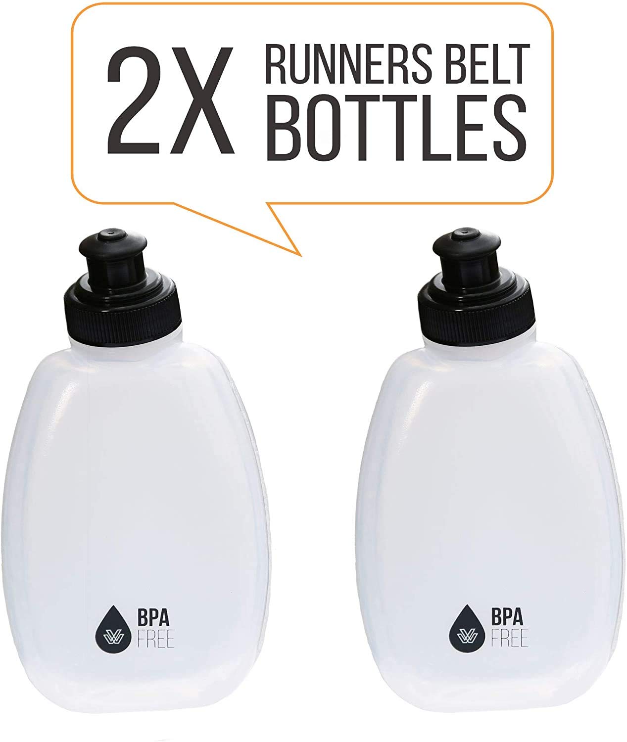 Cinturón para corredores anti rebotes, con espacio para líquidos, reflectores, bolsillo para teléfono móvil, incluye botellas sin bisfenol A