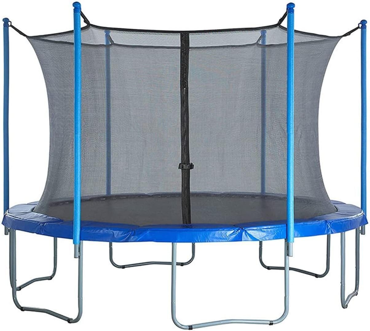 Wymiana siatki bezpieczeństwa, z 6-biegunowymi dwugłowymi zamkami błyskawicznymi trampoliny obudowa ochronna siatka tylko dla dzieci-siatka (Color : Nero, Size : 14FT+diameter 4.27m)
