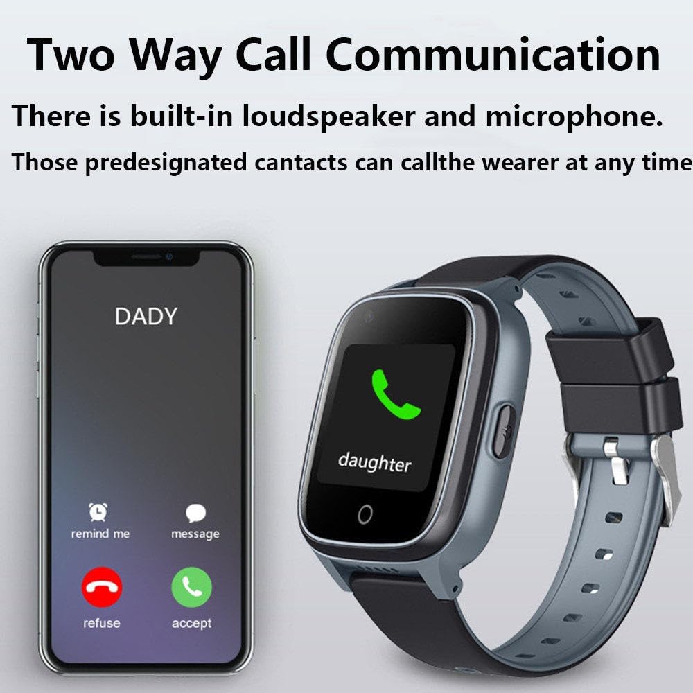 Smartwatch Per Anziani Con Rilevamento Cadute, Dispositivi Di Avviso Di Caduta, Localizzatore Gps, Localizzatore Gps, Cardiofrequenzimetro, Chiamate Bidirezionali, Regali Per La Tua Famiglia