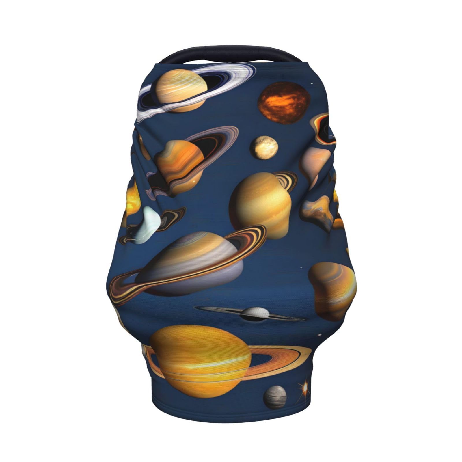 XZDHYZ Solar System Planets Versatile full-print Stroller Chair Cover/Nursing Cover, specially designed for your baby, Black