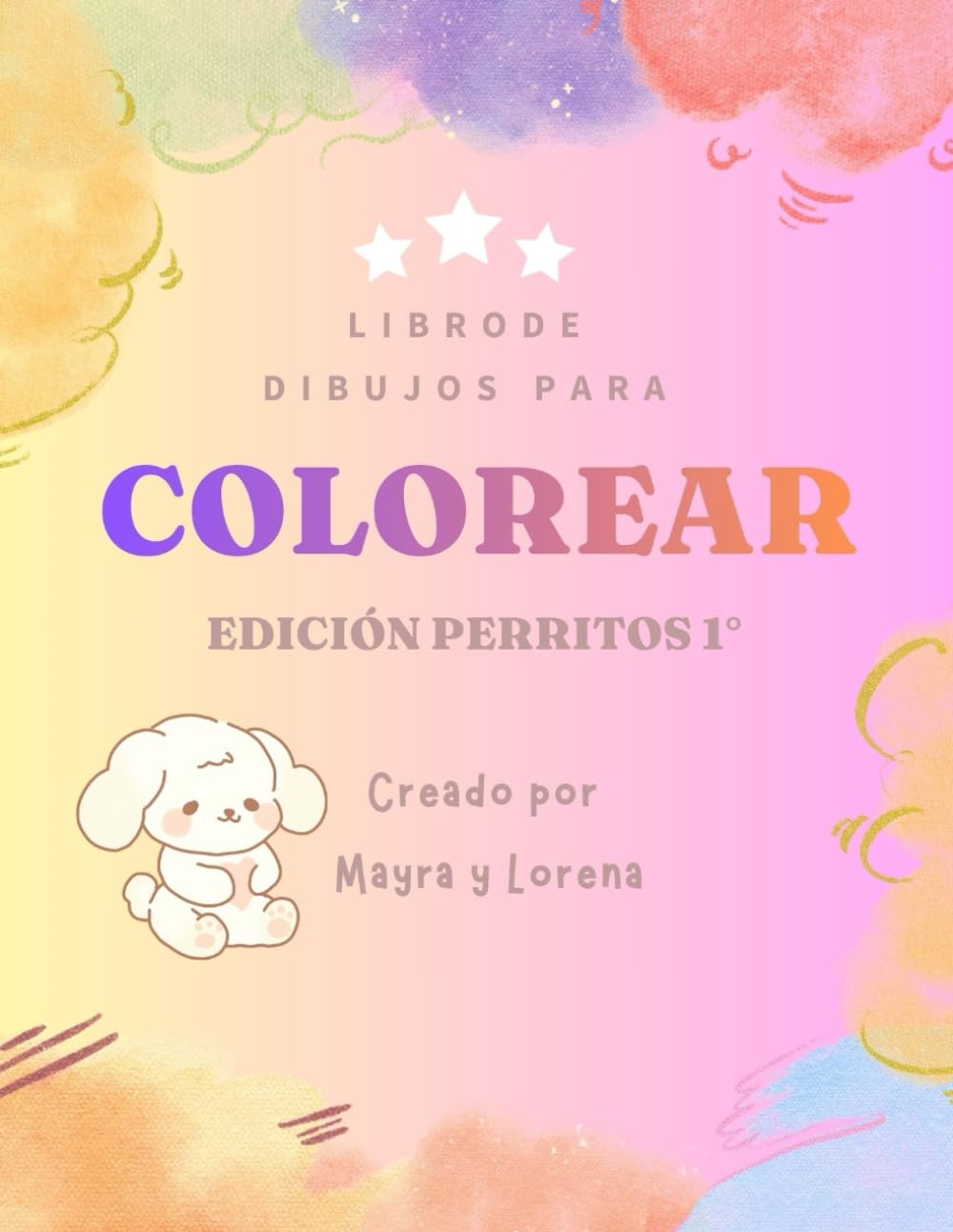 LIBRO PARA COLOREAR Perritos Kawaii