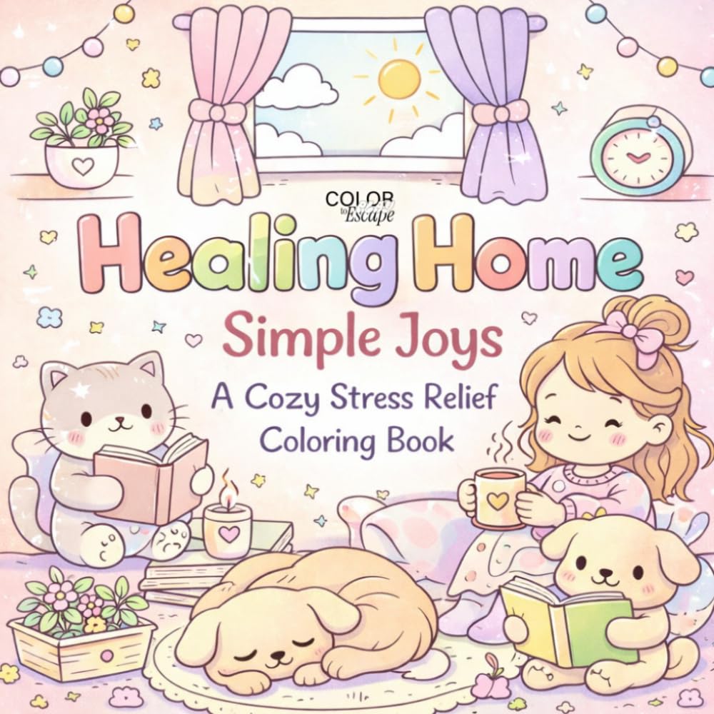Healing Home – Simple Joys: A Cozy Stress Relief Coloring Book