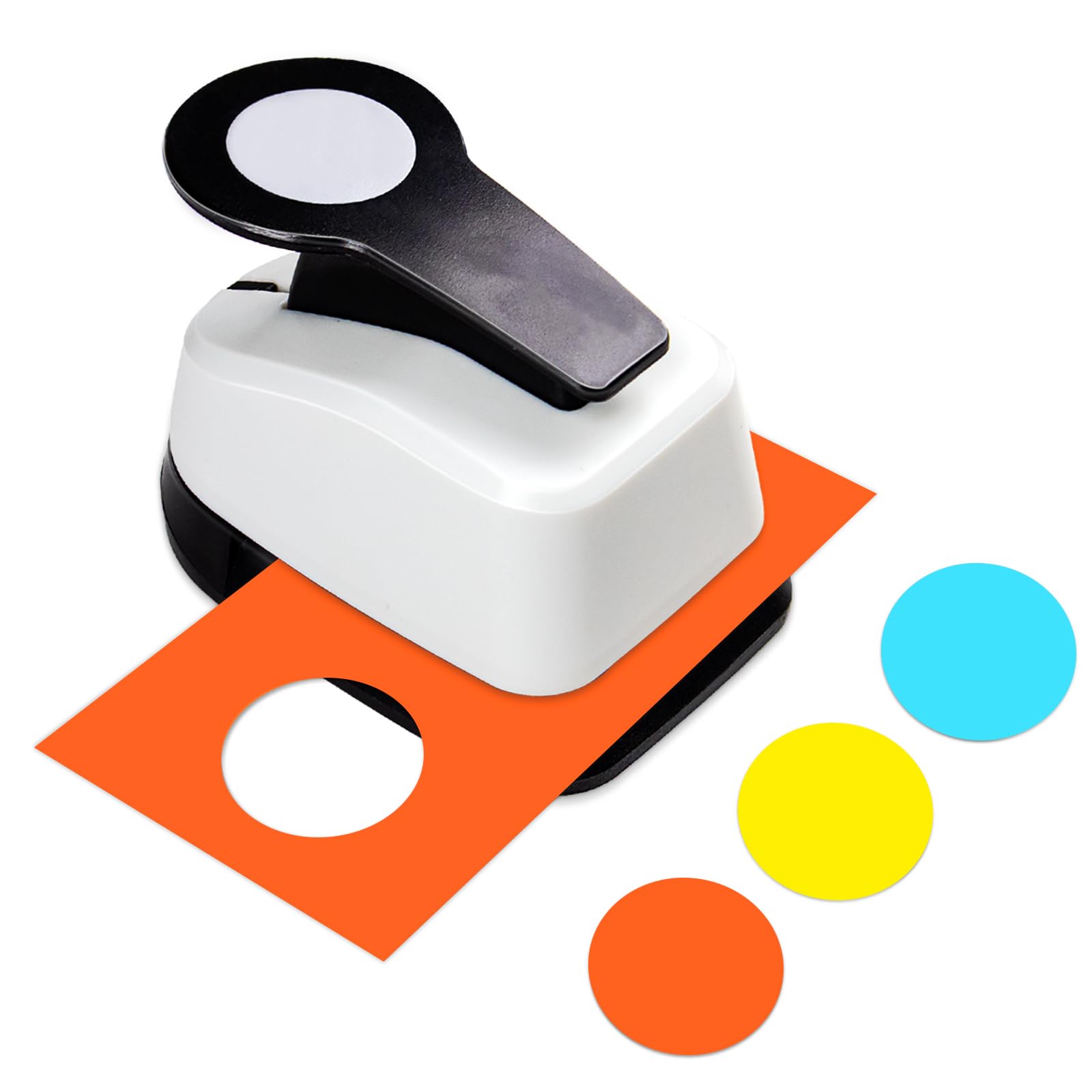 HKKYO Circle Punch 1 inch Hole Punch Paper Punches for Crafting, ABS and Zinc Alloy, Silver