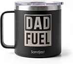 SANDJEST 14oz Inspirational Isolated tasse à café avec poignée Voyage Coupe à café Anniversaire Noël