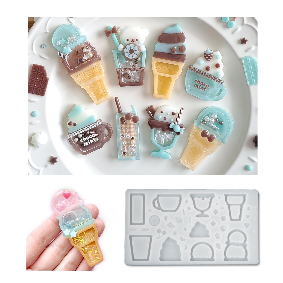 Amazon.co.jp: GreenOcean カフェのカシャカシャ シリコンモールド