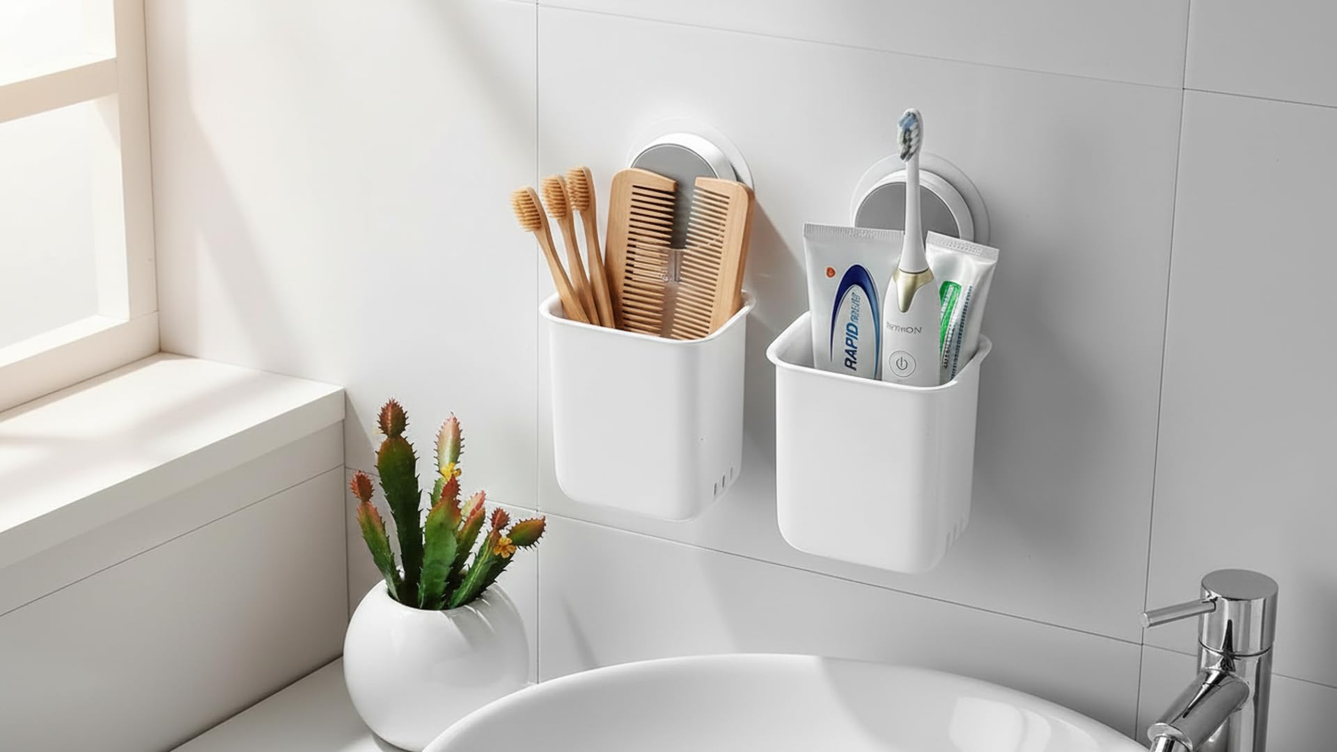 Wall Mounted Toothbrush Holder - Organize Your Bathroom -6