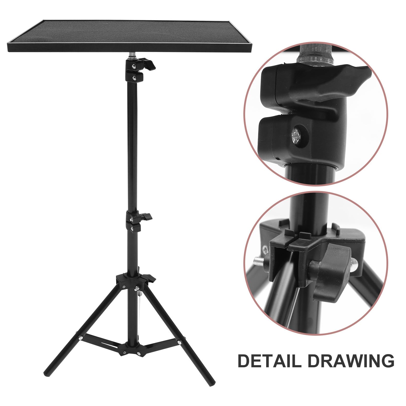 MERRYHAPY Mesa de Metal y Abs Trípode Plegable Ajustable para Proyector Superficie Plana Portátil Adecuado para Conferencias y Salas de Reuniones