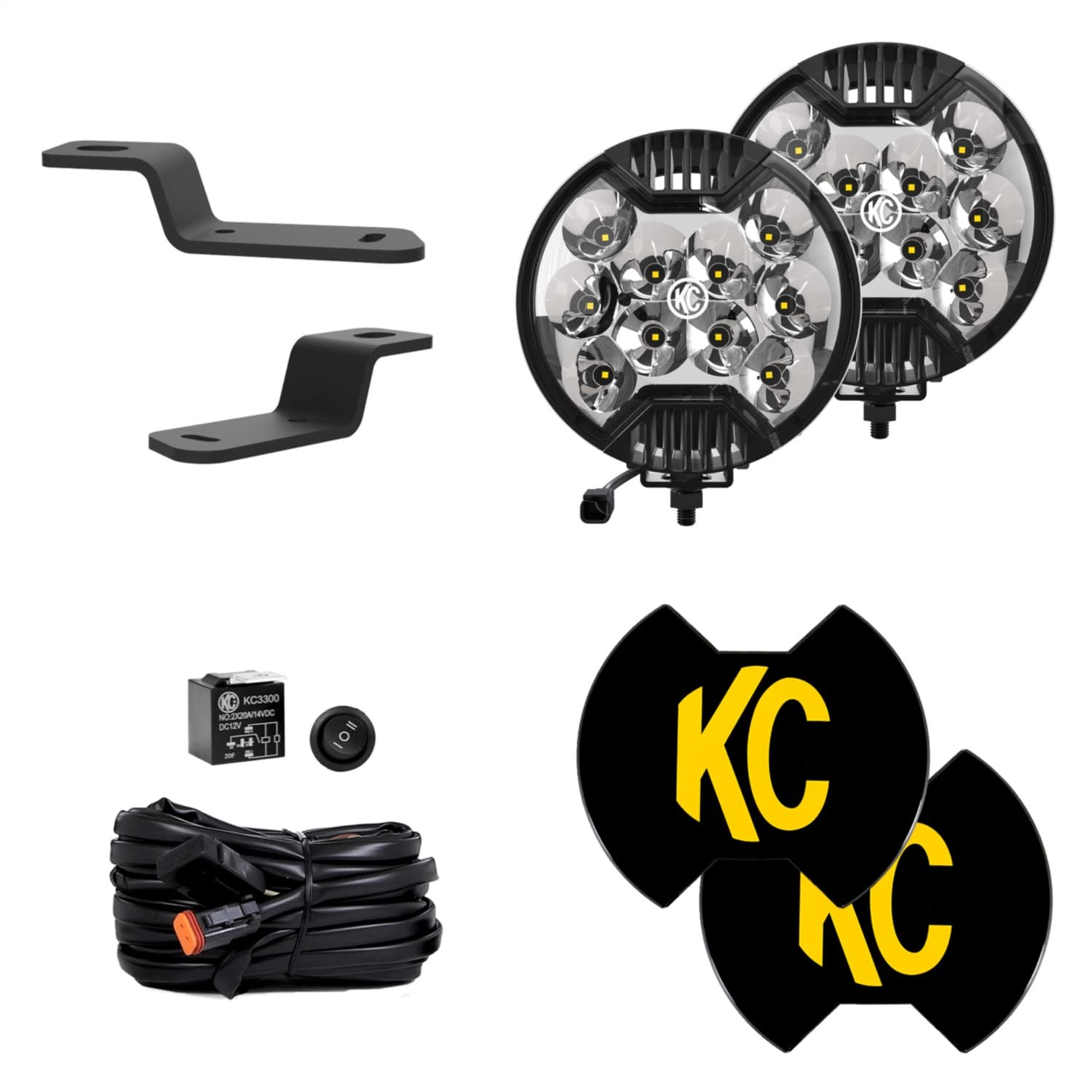 Amazon.co.jp: KC HiLiTES 97161 SlimLite® LED - 2ライトシステム 
