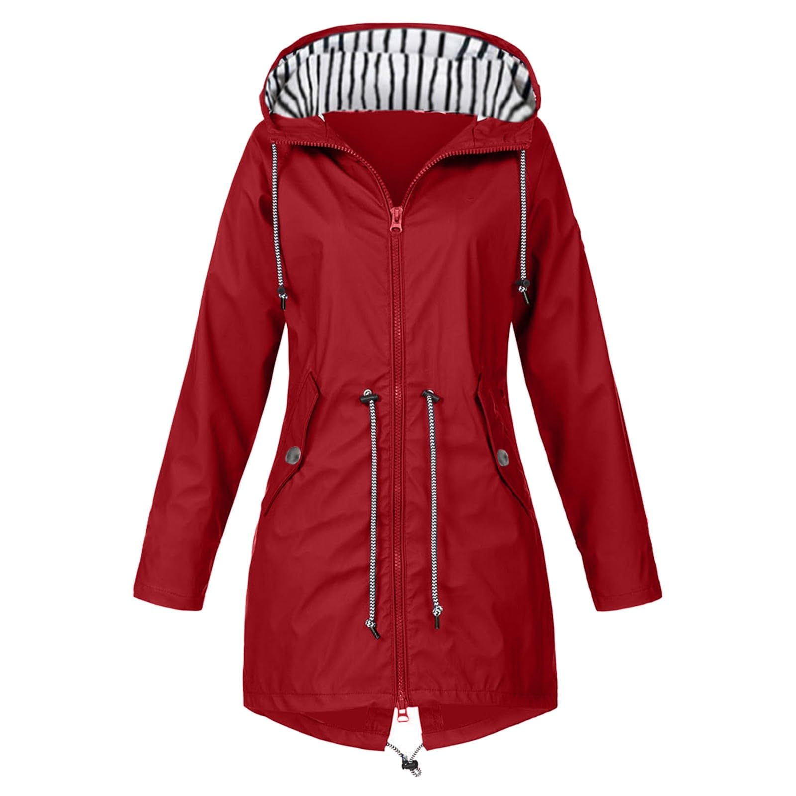 Highland Storm Ladies Red Waterproof Jacket Red Womens Waterproof