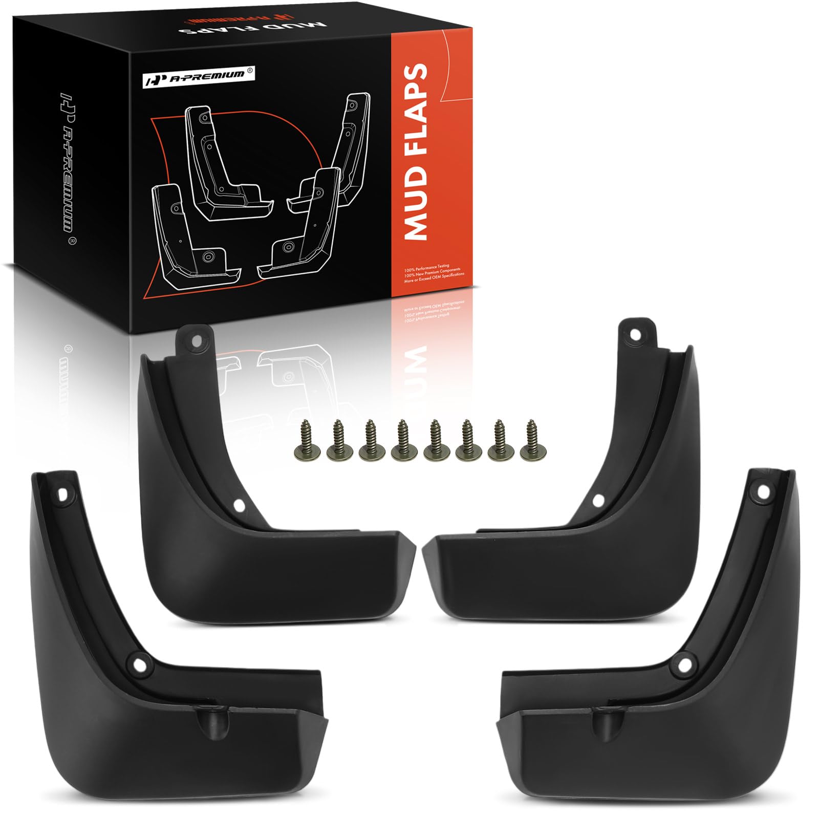 A-Premium Set of 4PCS Mud Flaps Splash Guards Mudguards Mudflaps Compatible with Genesis GV80 2021 2022 2023 2024 2025, SUV, Front & Rear Driver and