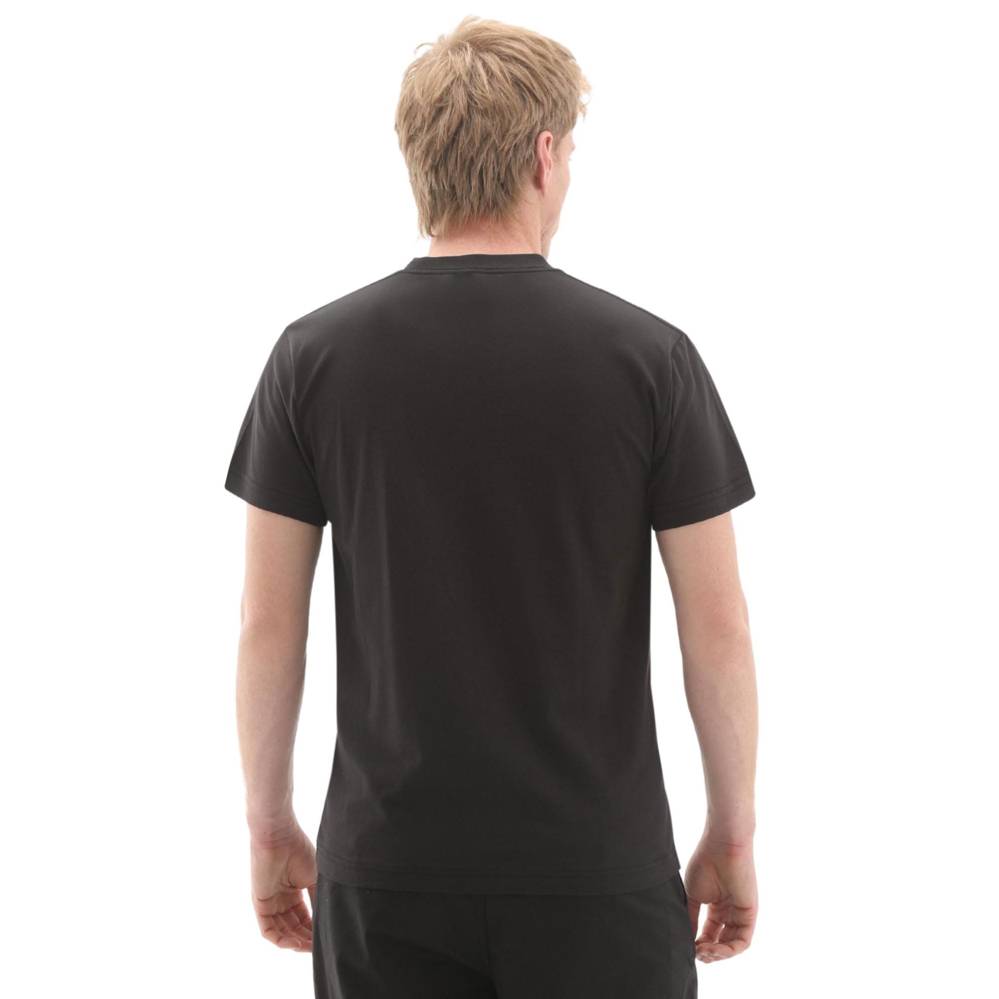 Vans Uomo T-Shirt con Logo sul Petto Sinistro, Black