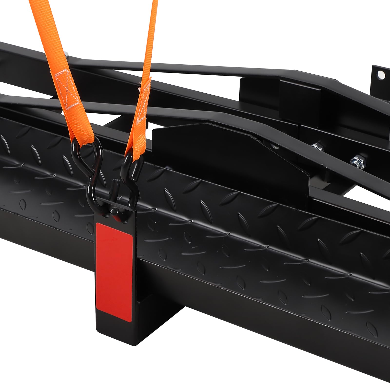 GarveeTech Porte-Bagages Moto 270kg, Rampe + Anti-Bascule, Uniquement pour Attelage Carré Américain 5cm (Standard US, Non Sphérique), pour Moto