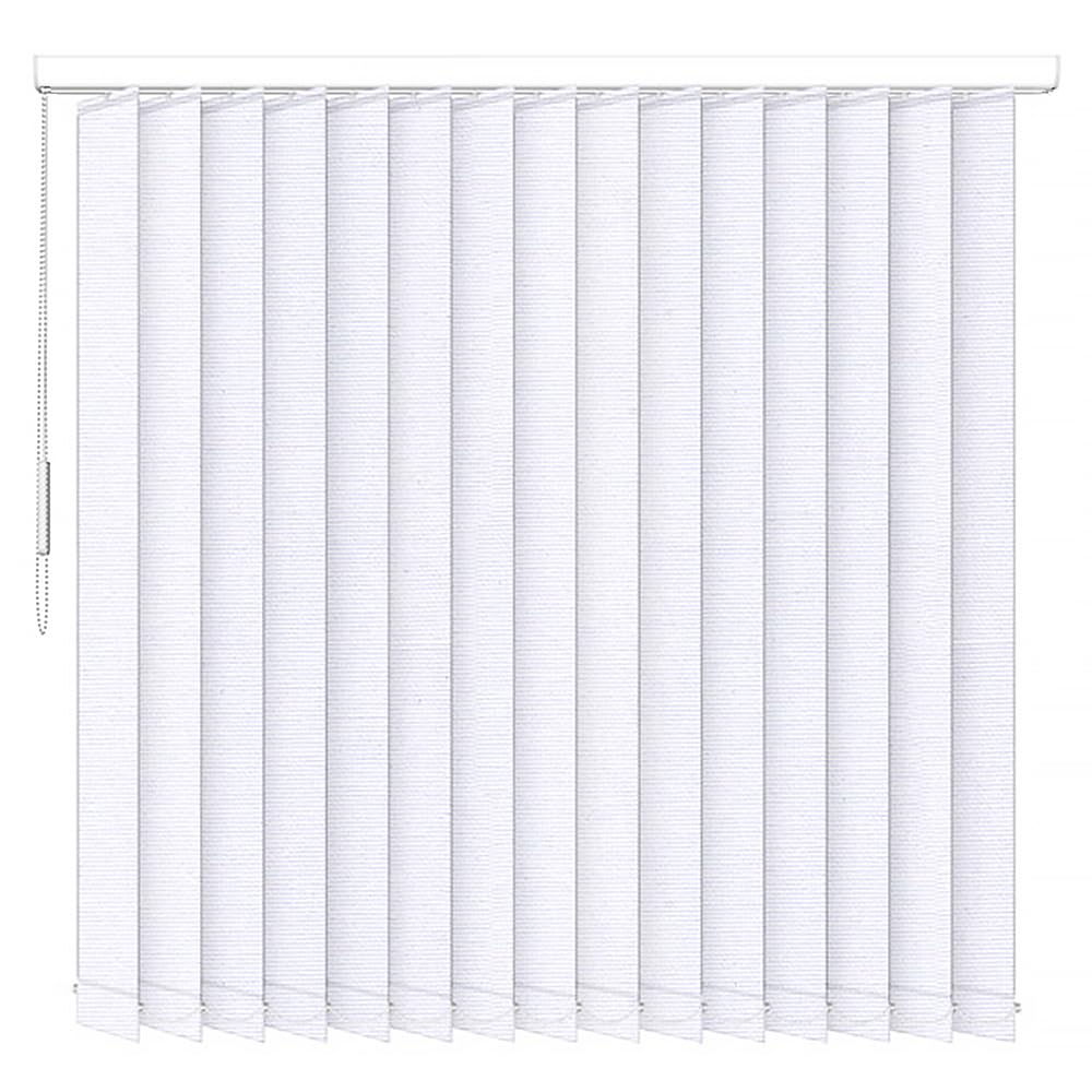 Store Californien tamisant L 200 x H 240 cm – Lames Verticales 127 mm – Chaînette – Fixation Plafond – (Blanc)
